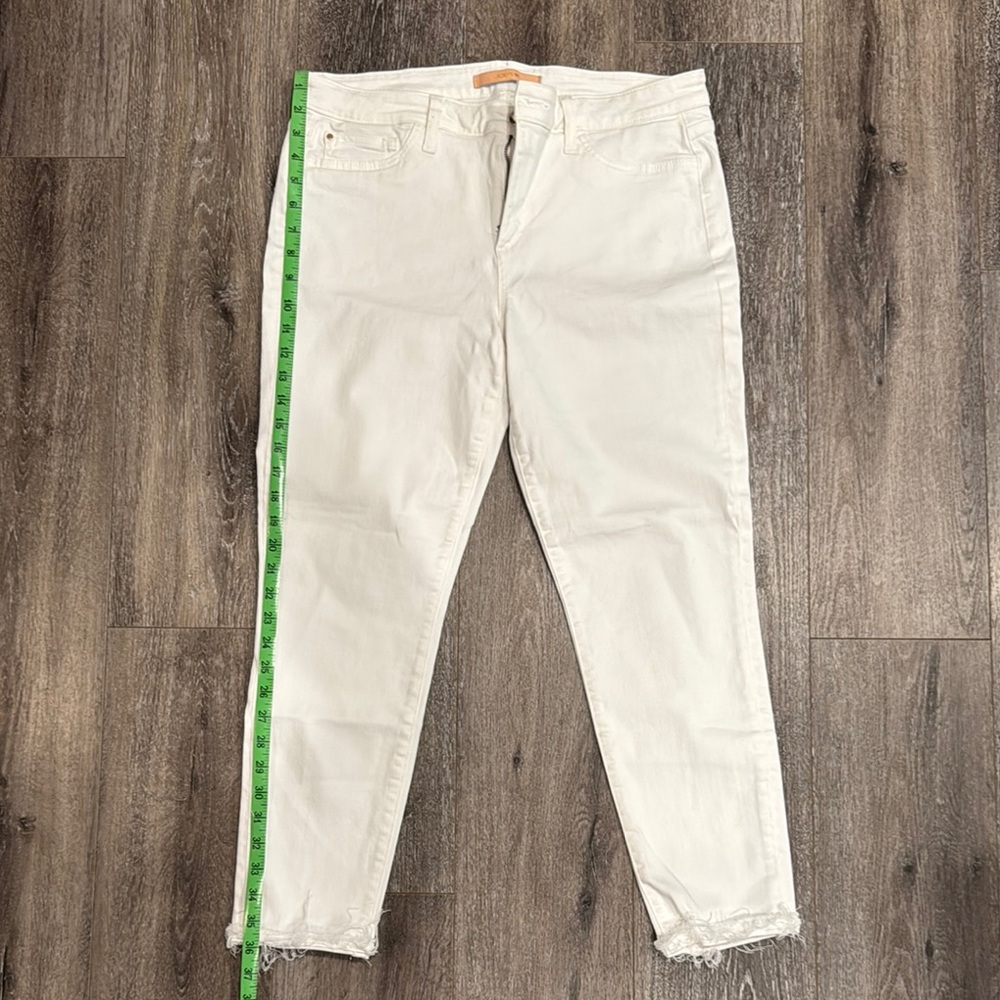 Joe’s White Frayed Hem Jeans